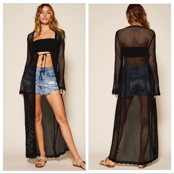 Deborah Boho Knit Long Tie Front Cardigan - Picture 3 of 6